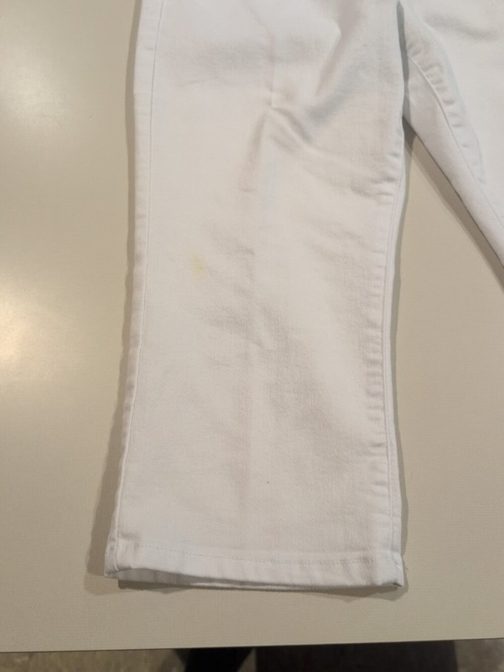 d.jeans Pants Women's Sz 10 White Straight Leg Chino Solid Pocketed - Picture 5 of 9